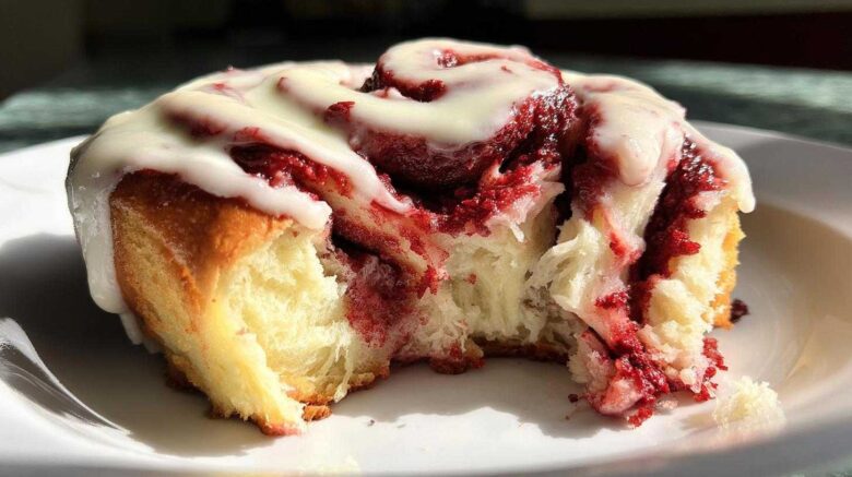 red velvet cinnamon rolls