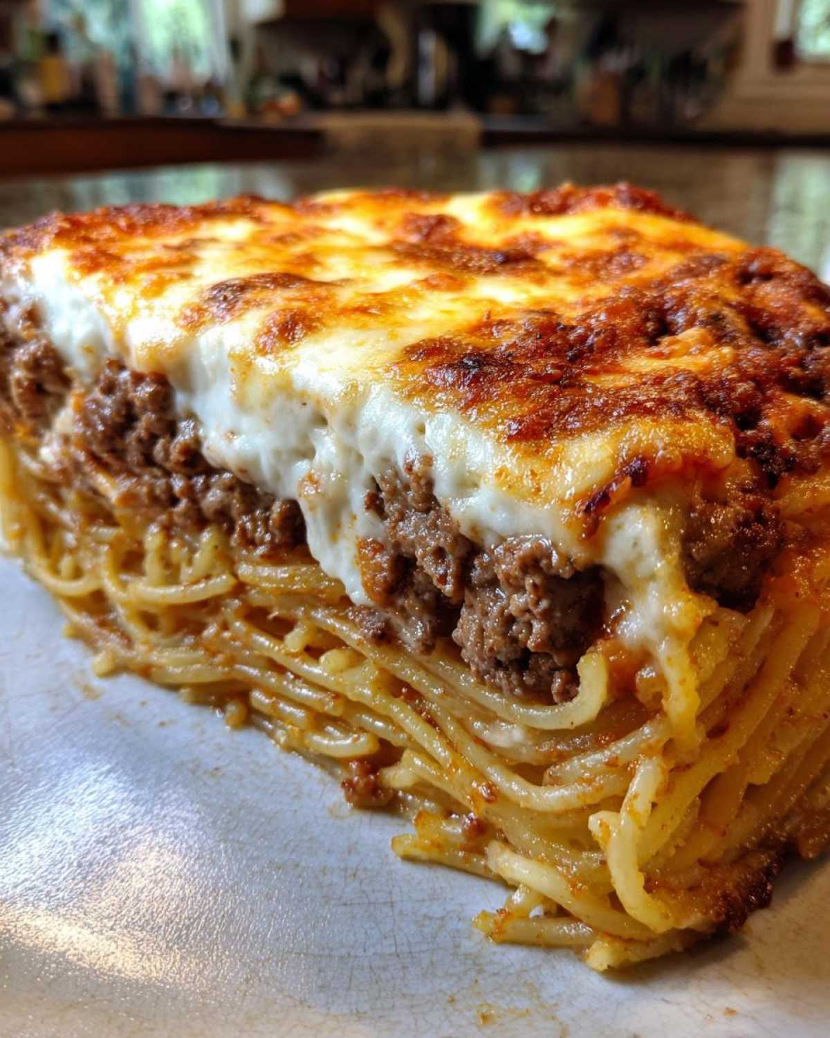 spaghetti pie - detail 3