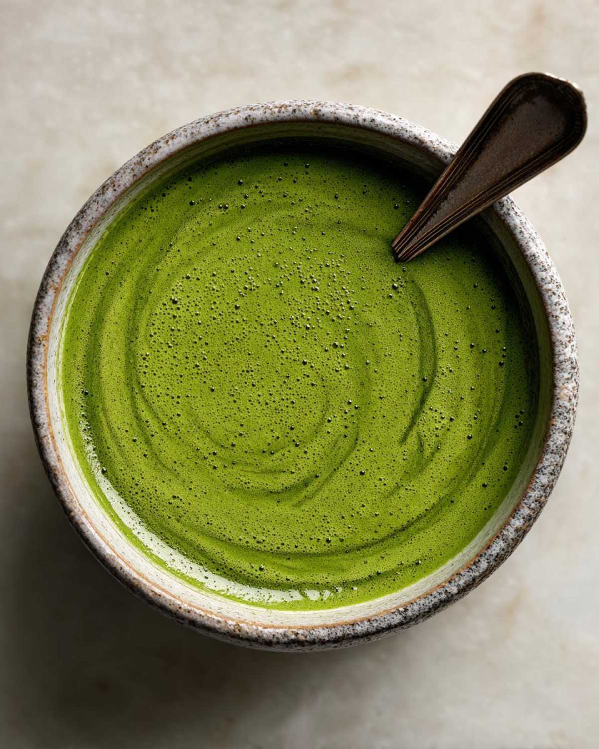 spinach soup - detail 1
