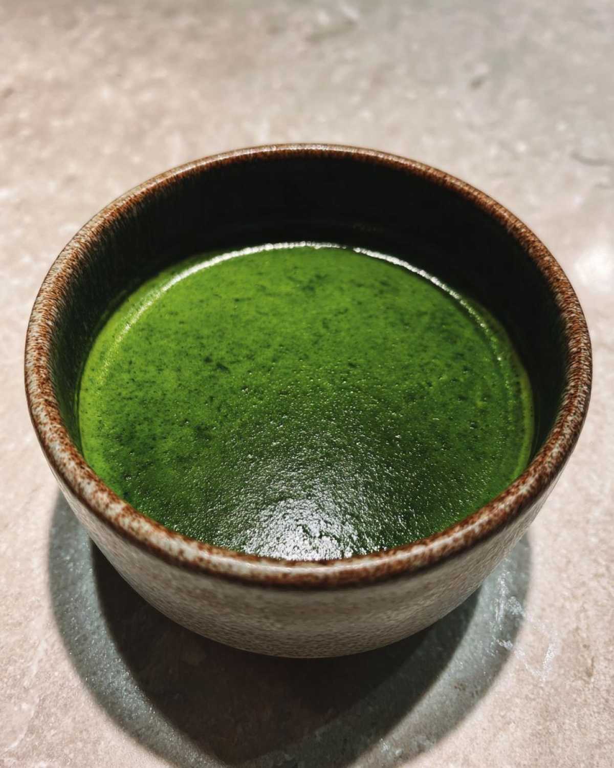 spinach soup - detail 3