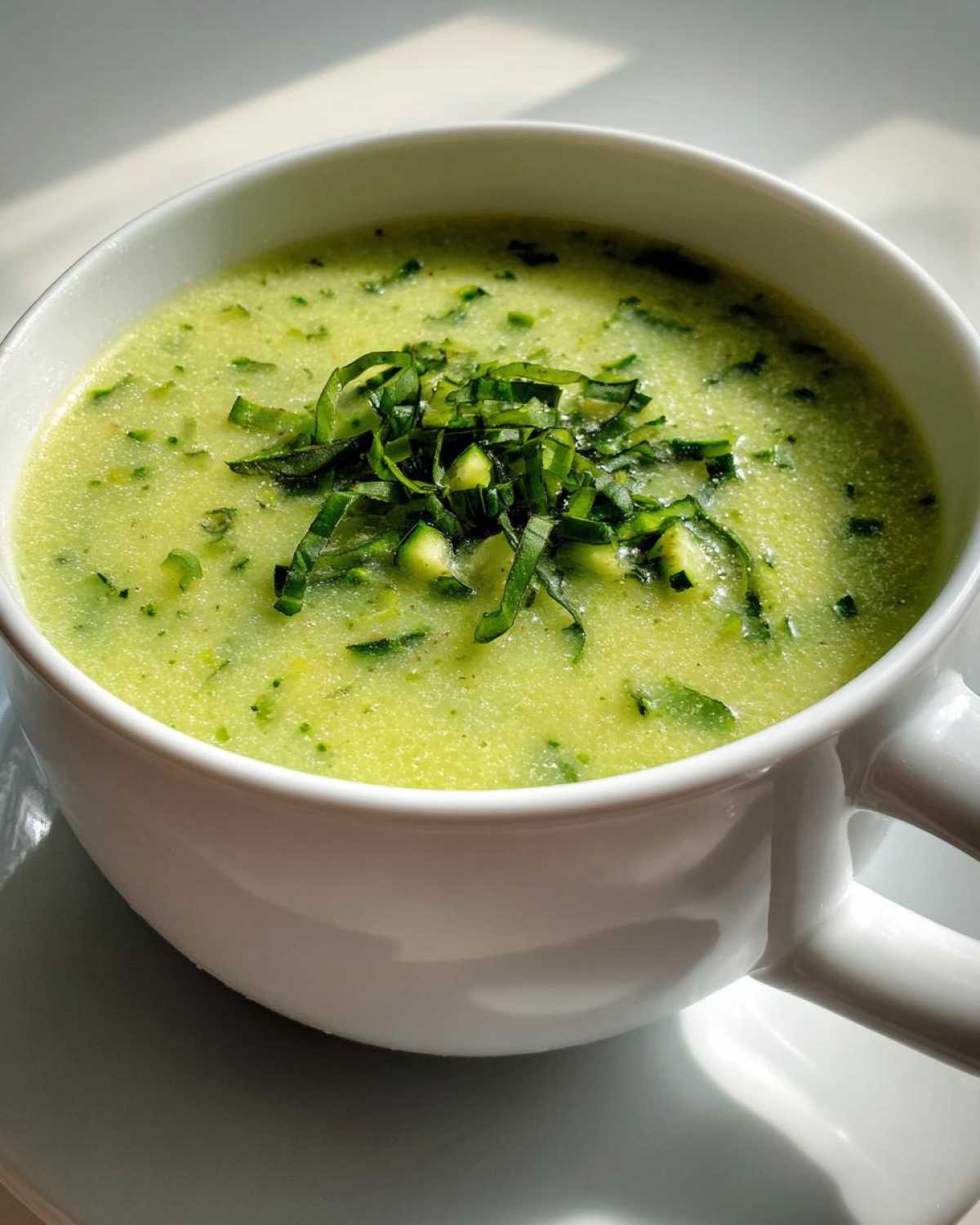 zucchini soup - detail 1