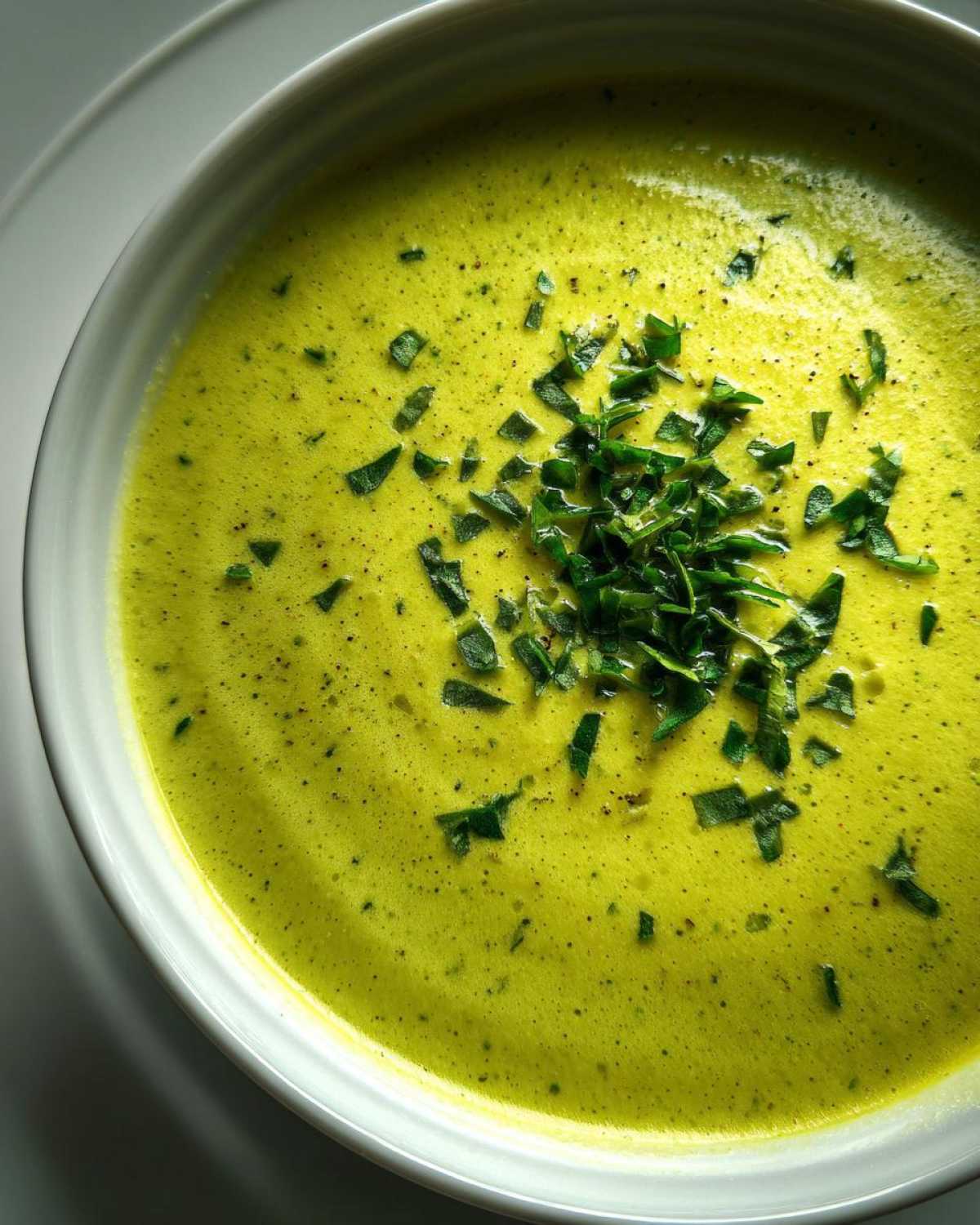 zucchini soup - detail 2